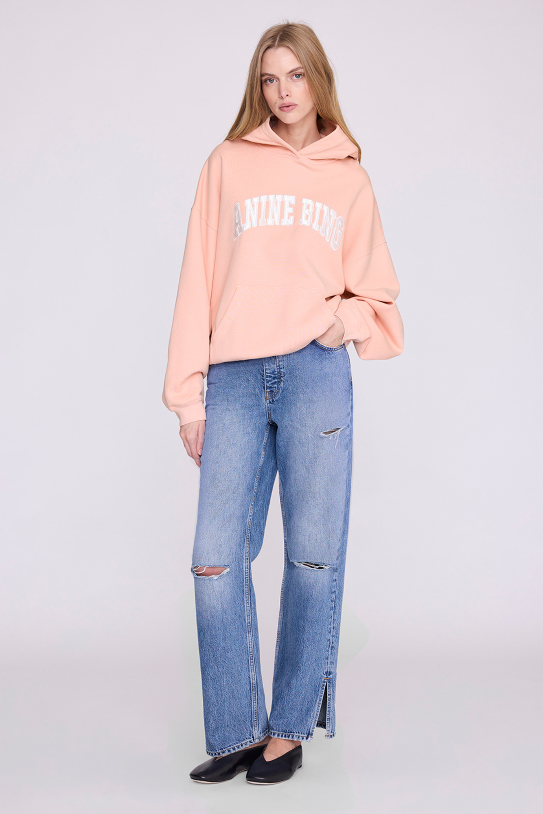 Anine Bing Harvey Sweatshirt Coral Pink