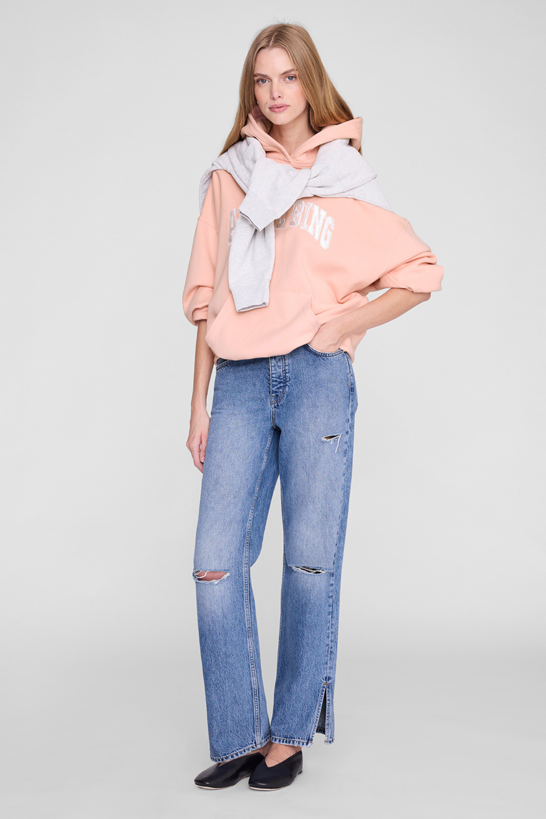 Anine Bing Harvey Sweatshirt Coral Pink