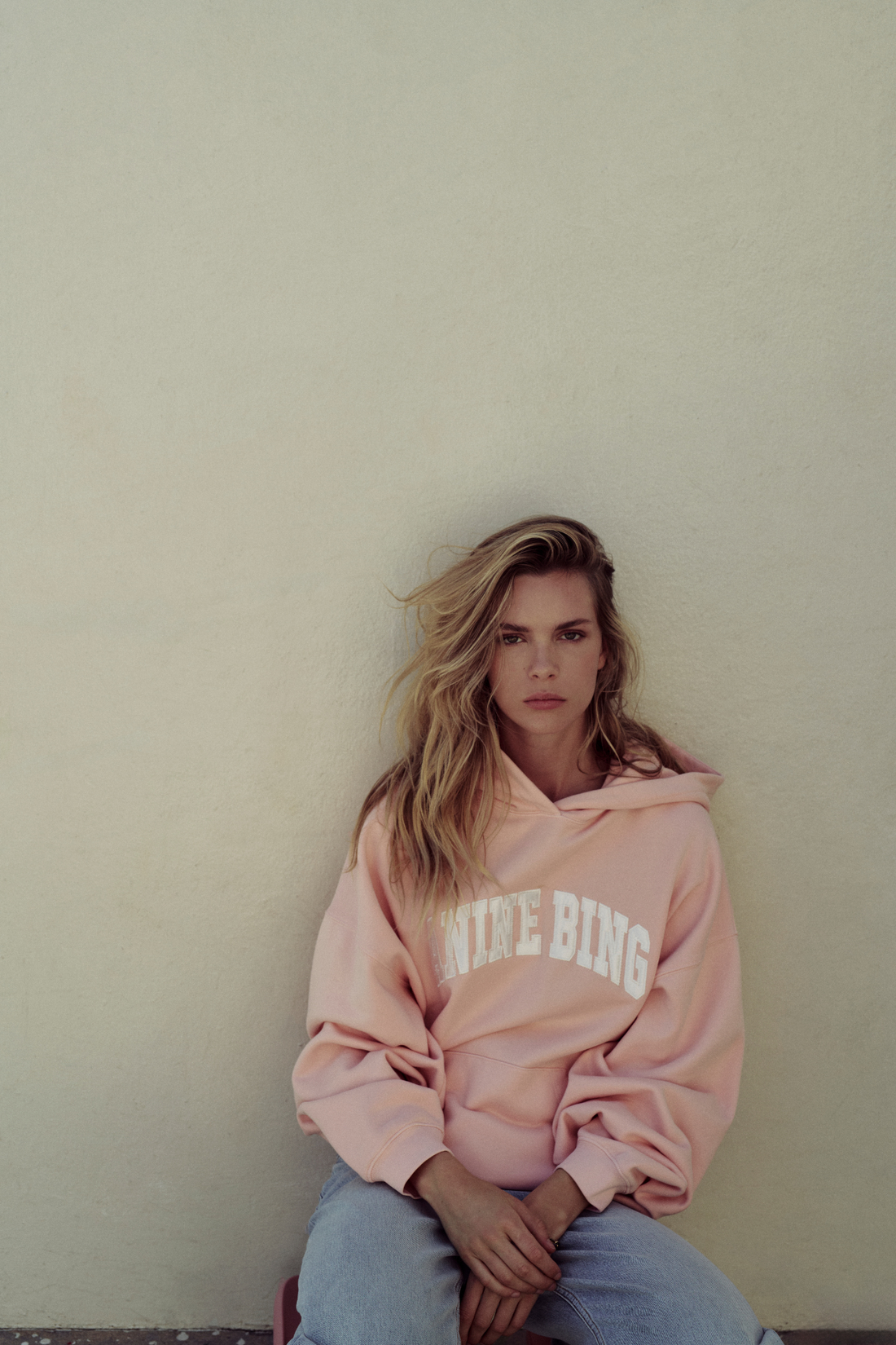Anine Bing Harvey Sweatshirt Coral Pink
