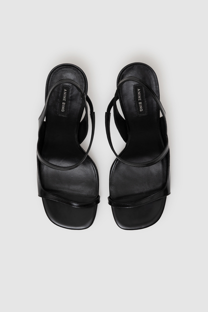 Anine Bing Iva Sandal Smooth Black