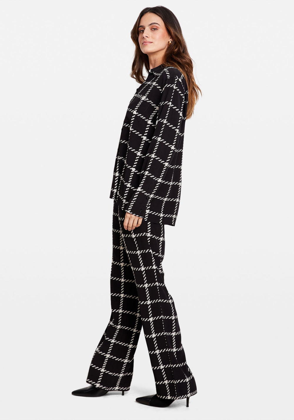 ASPEN SHIRT BLACK AND WHITE PLAID Anine Bing Tuchuzy