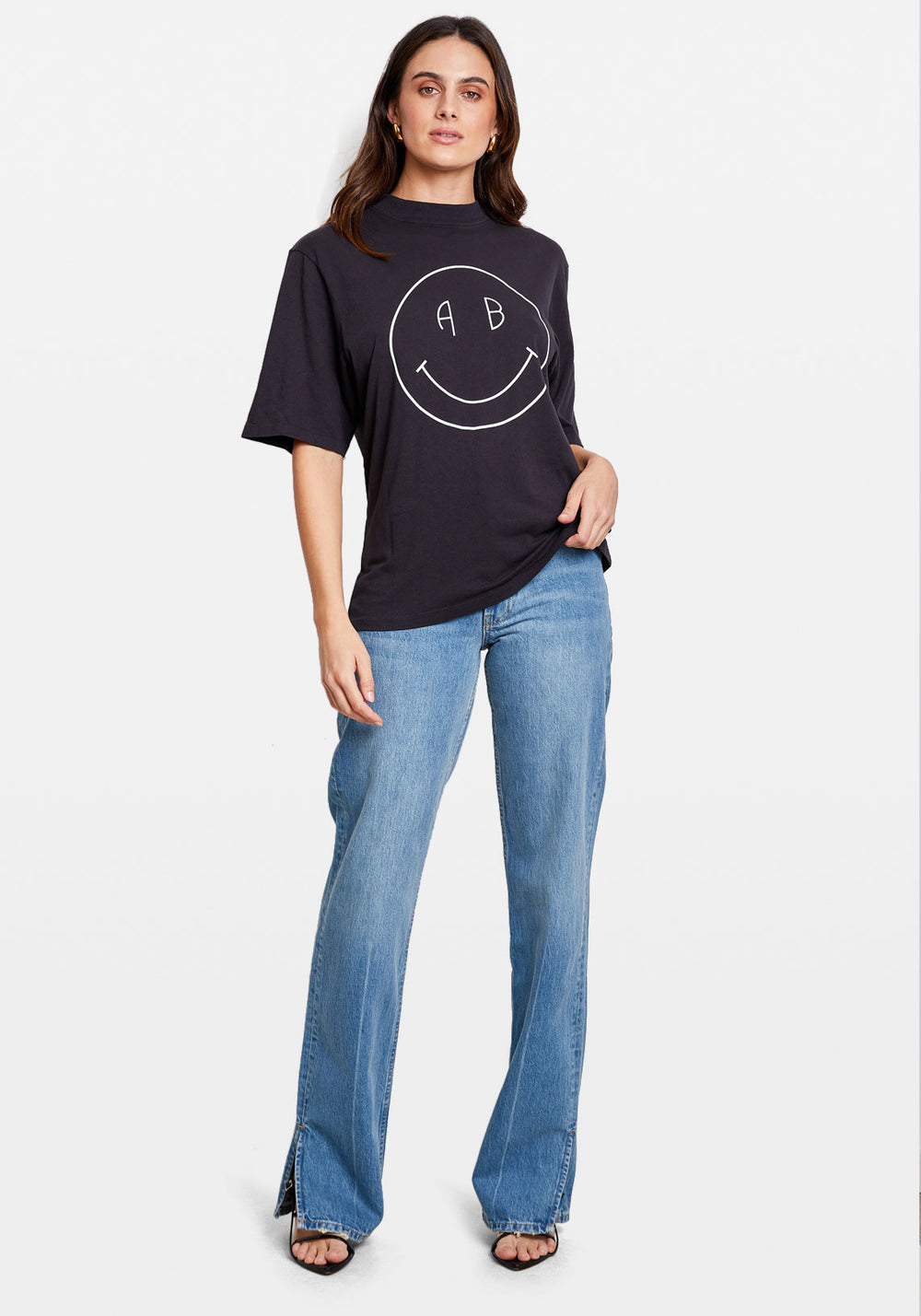 AVI TEE SMILEY VINTAGE BLACK