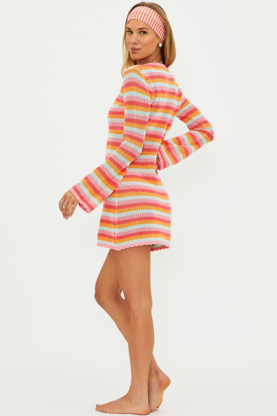 Beach Riot Libbi Crochet Dress Guava Ombre