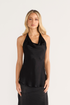 Bianca Cowl Top Black