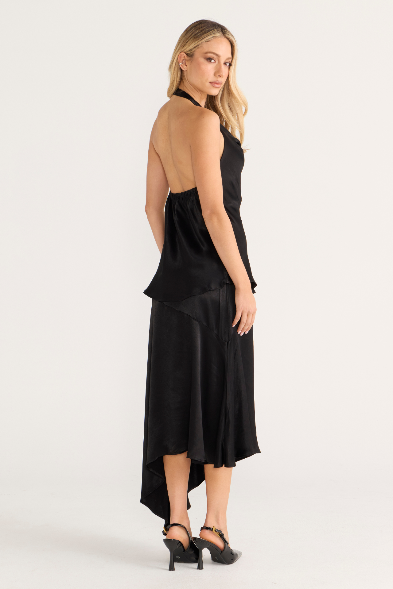 Bianca Cowl Top Black