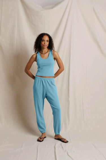 Perfect White Tee Johnny French Terry Easy Sweatpant Milky Blue