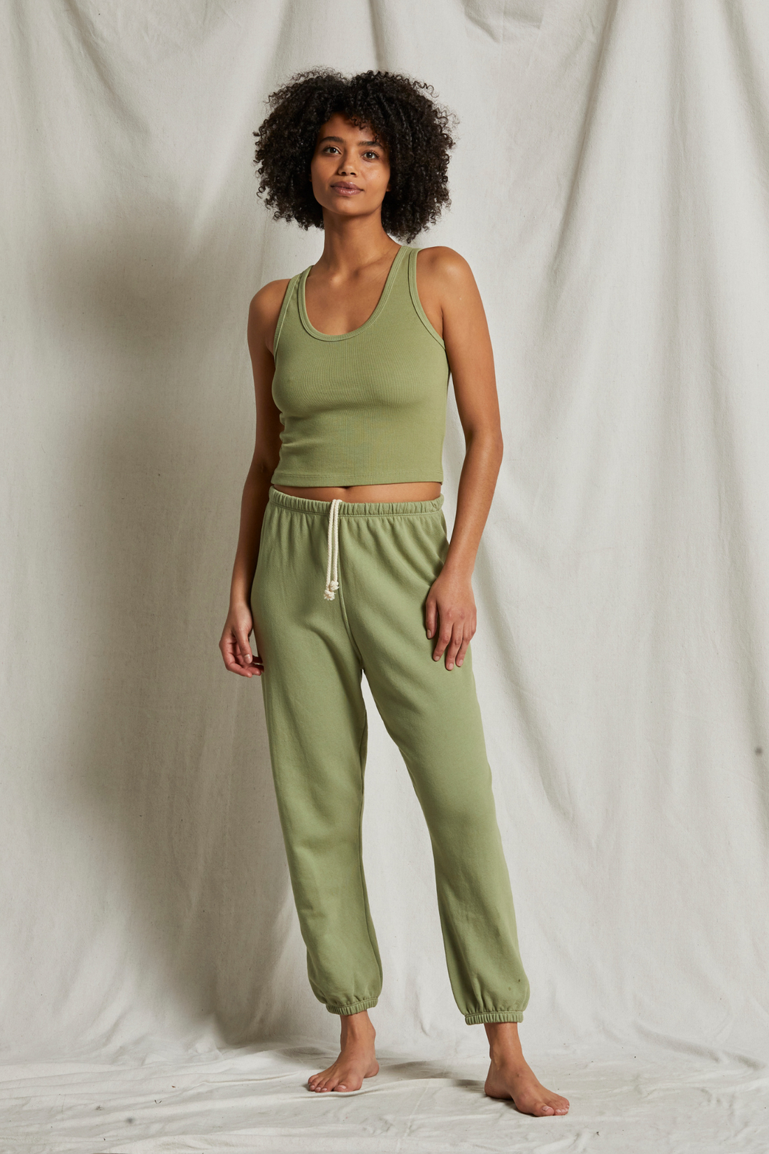 Blondie Tank Oil Green