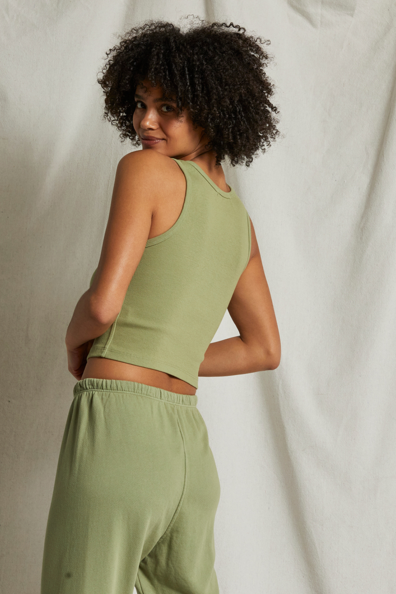 Blondie Tank Oil Green