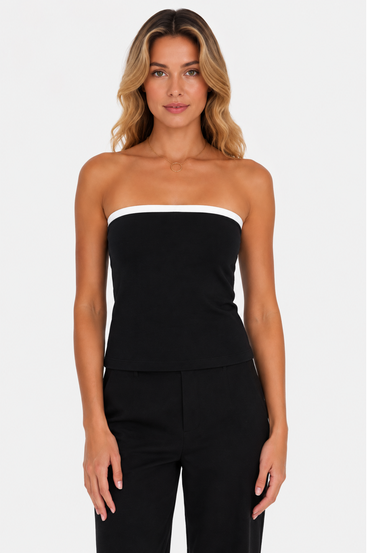 Chosen by Tuchuzy Tube Tank Black / White