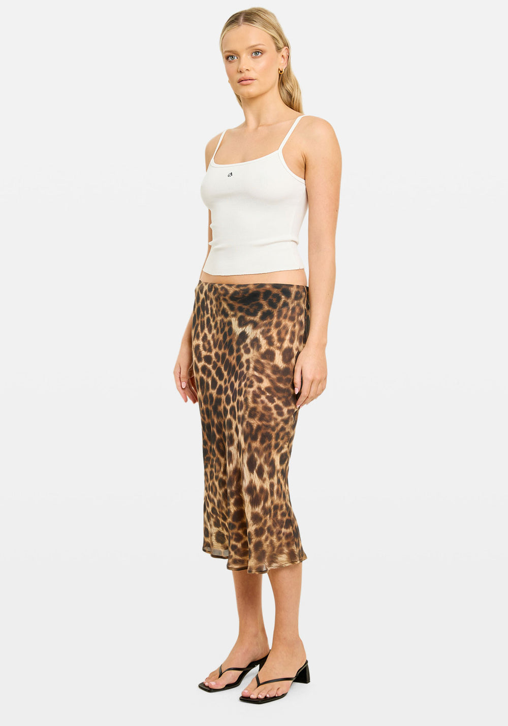 Pre-Order | AISHA BIAS MIDI SKIRT LEOPARD