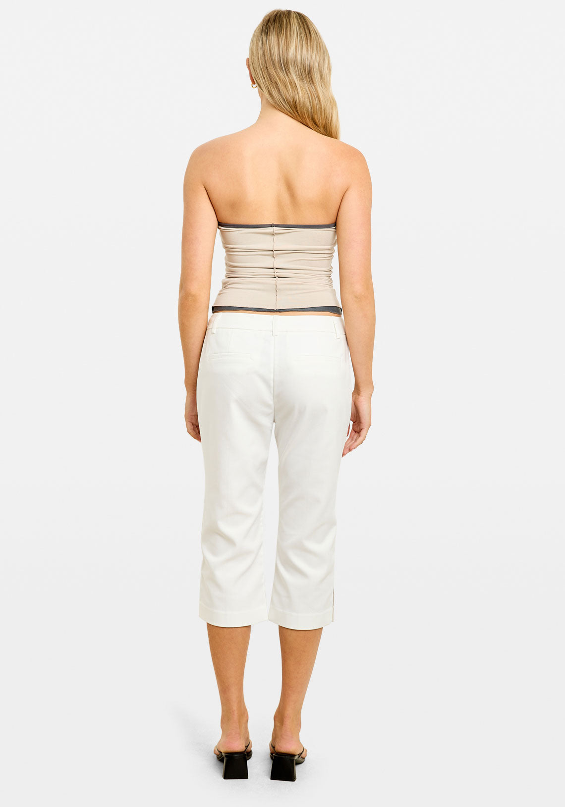 Aisha Capri Pant White