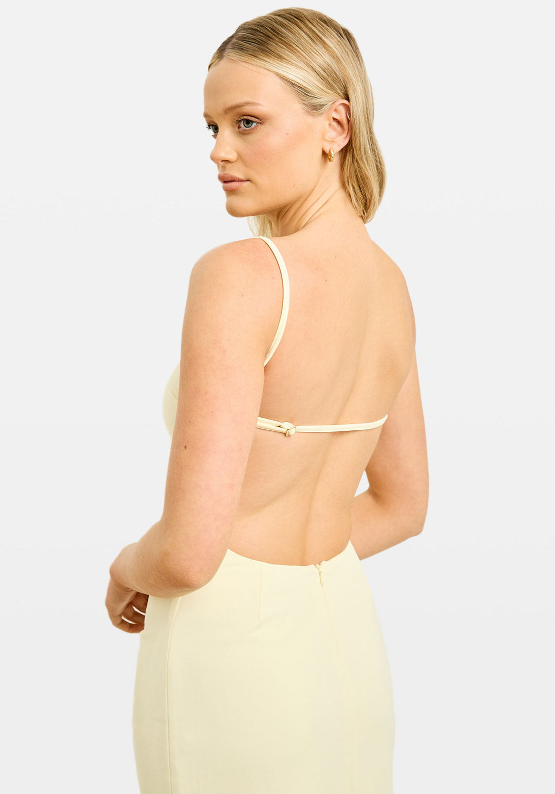 Aisha Crepe Midi Dress Butter