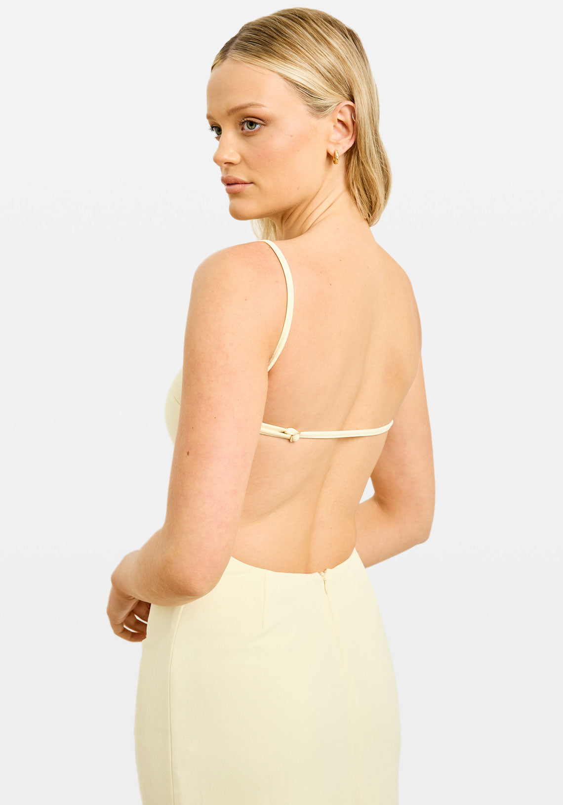 Aisha Crepe Midi Dress Butter