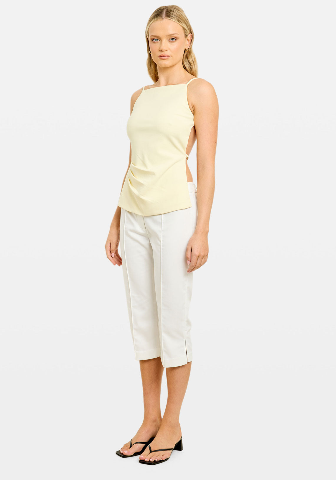 Aisha Crepe Top Butter
