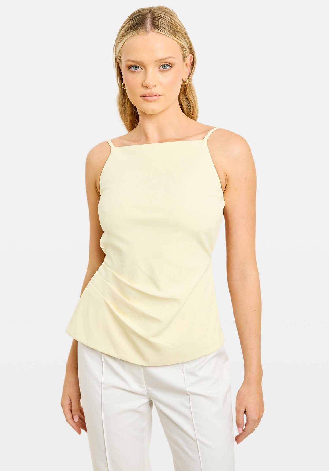 Aisha Crepe Top Butter