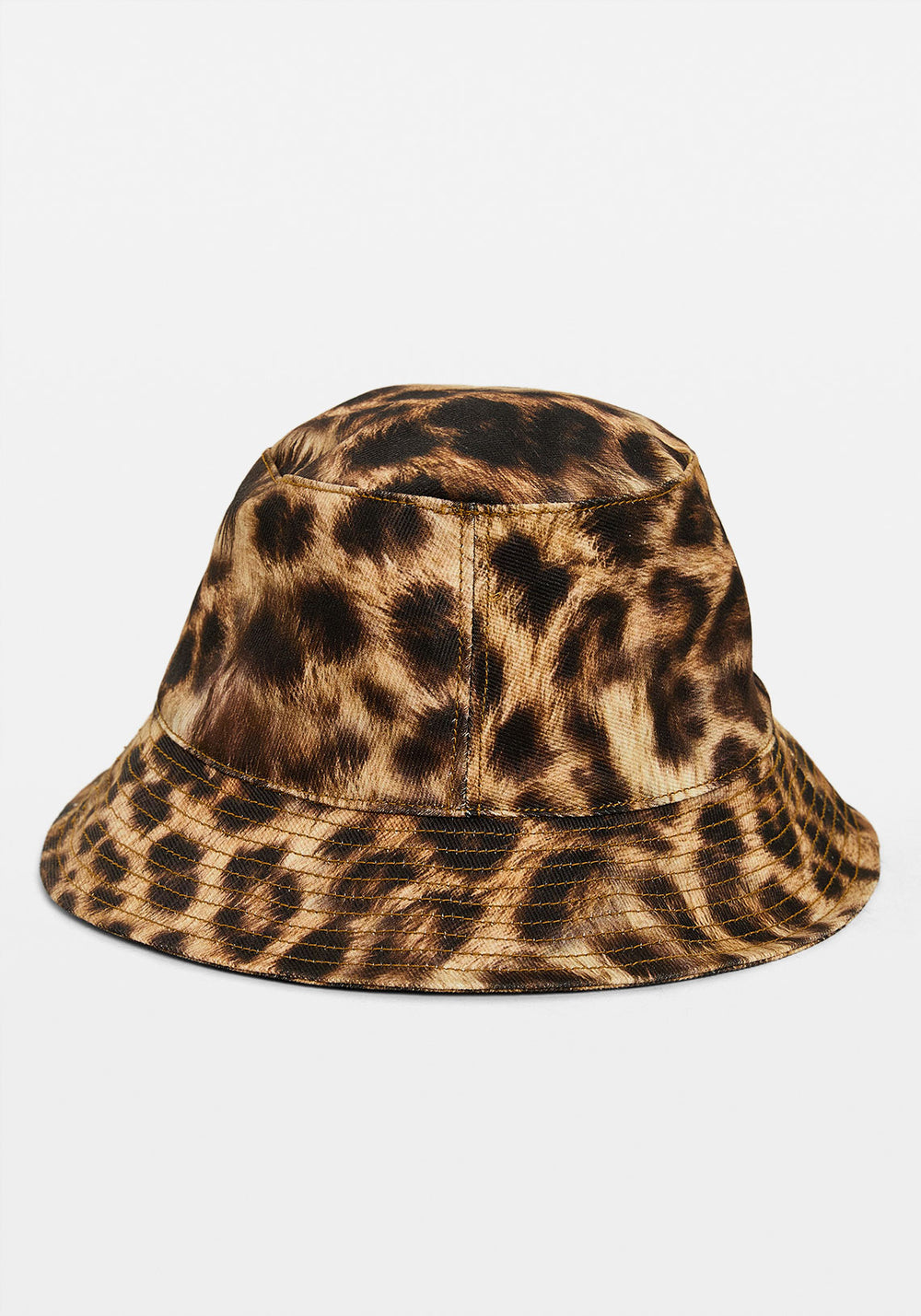 Pre-Order | AISHA DENIM BUCKET HAT LEOPARD