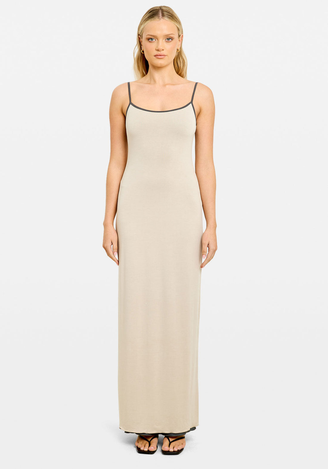 Aisha Reversible Maxi Dress Slate/Pumice