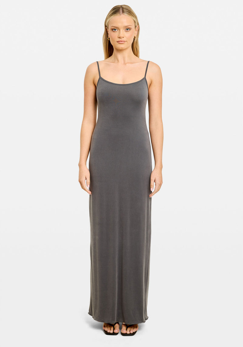 AISHA REVERSIBLE MAXI DRESS SLATE/PUMICE