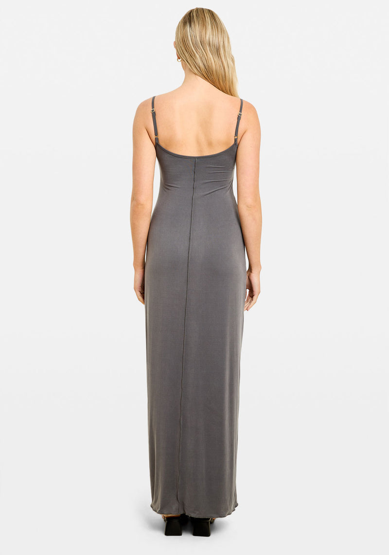 AISHA REVERSIBLE MAXI DRESS SLATE/PUMICE