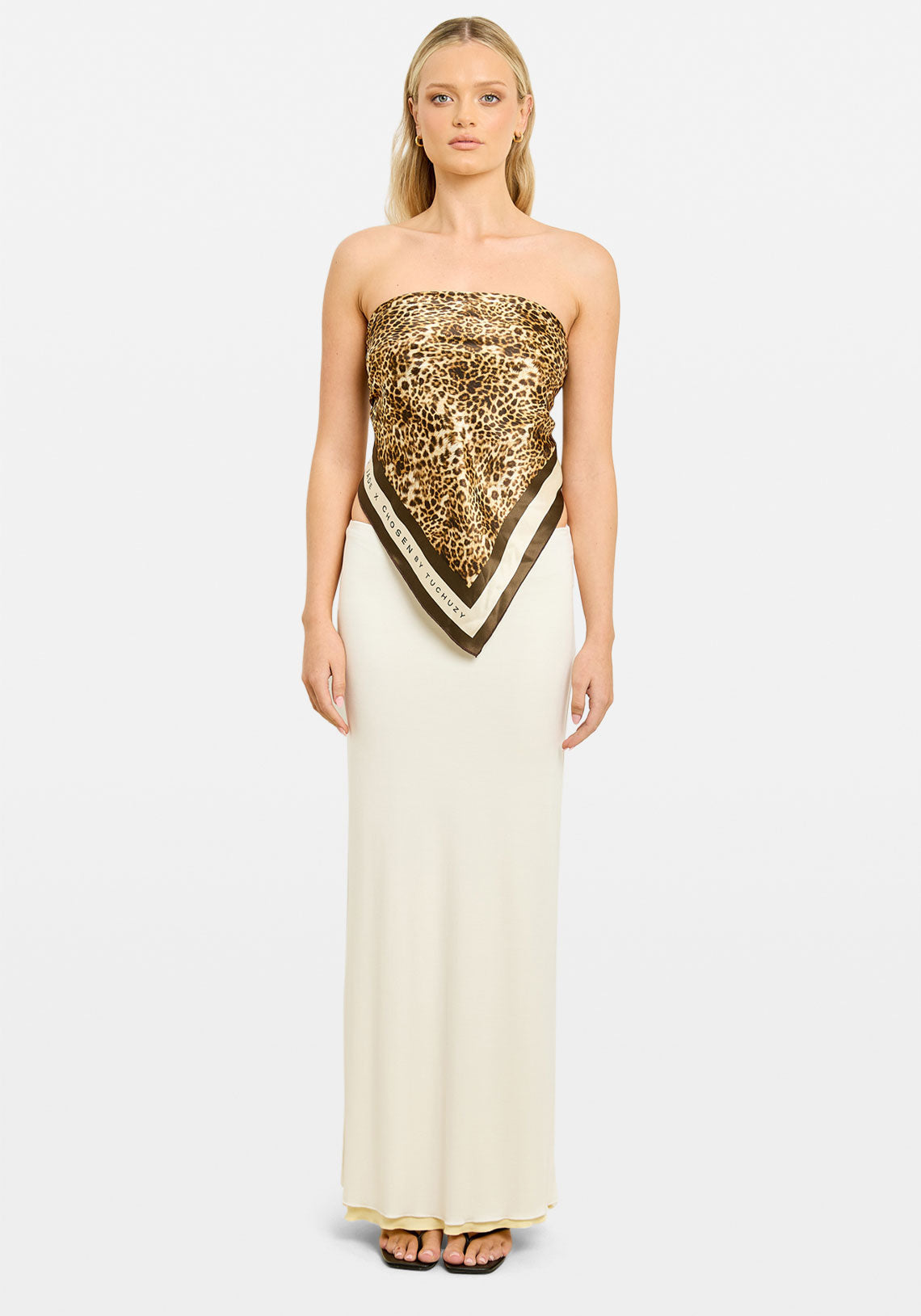 Aisha Silk Scarf Leopard