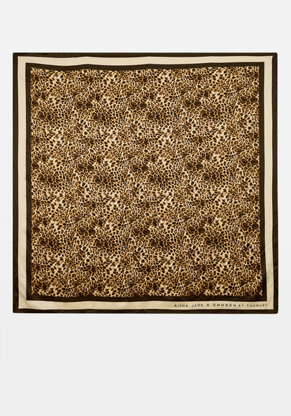 Aisha Silk Scarf Leopard