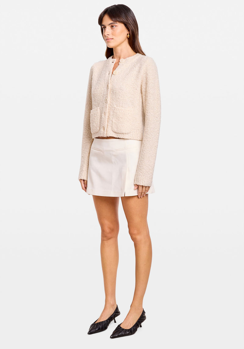 BOUCLE CARDIGAN IVORY