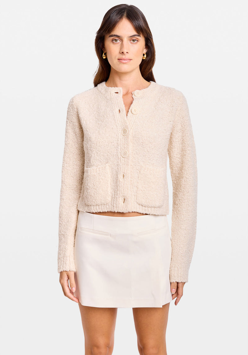 BOUCLE CARDIGAN IVORY