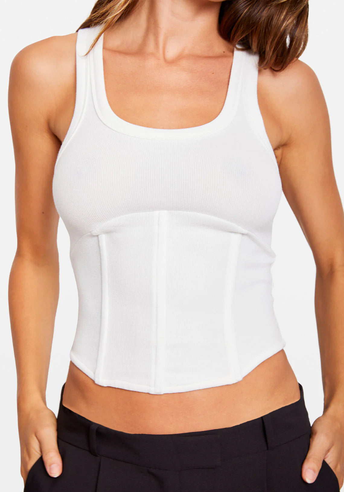 Chosen Corset Tank White