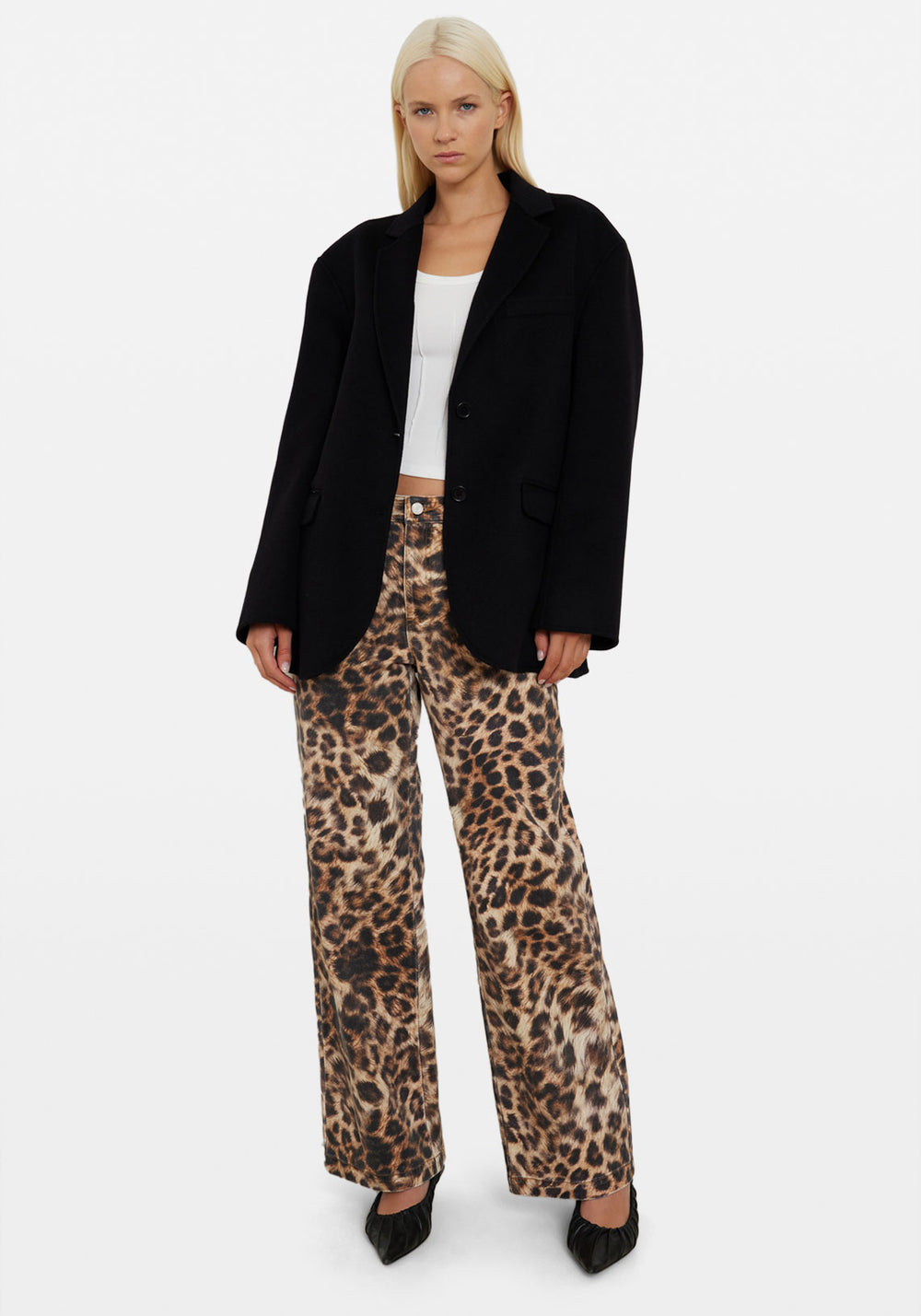 MEOW LOW RISE JEAN LEOPARD