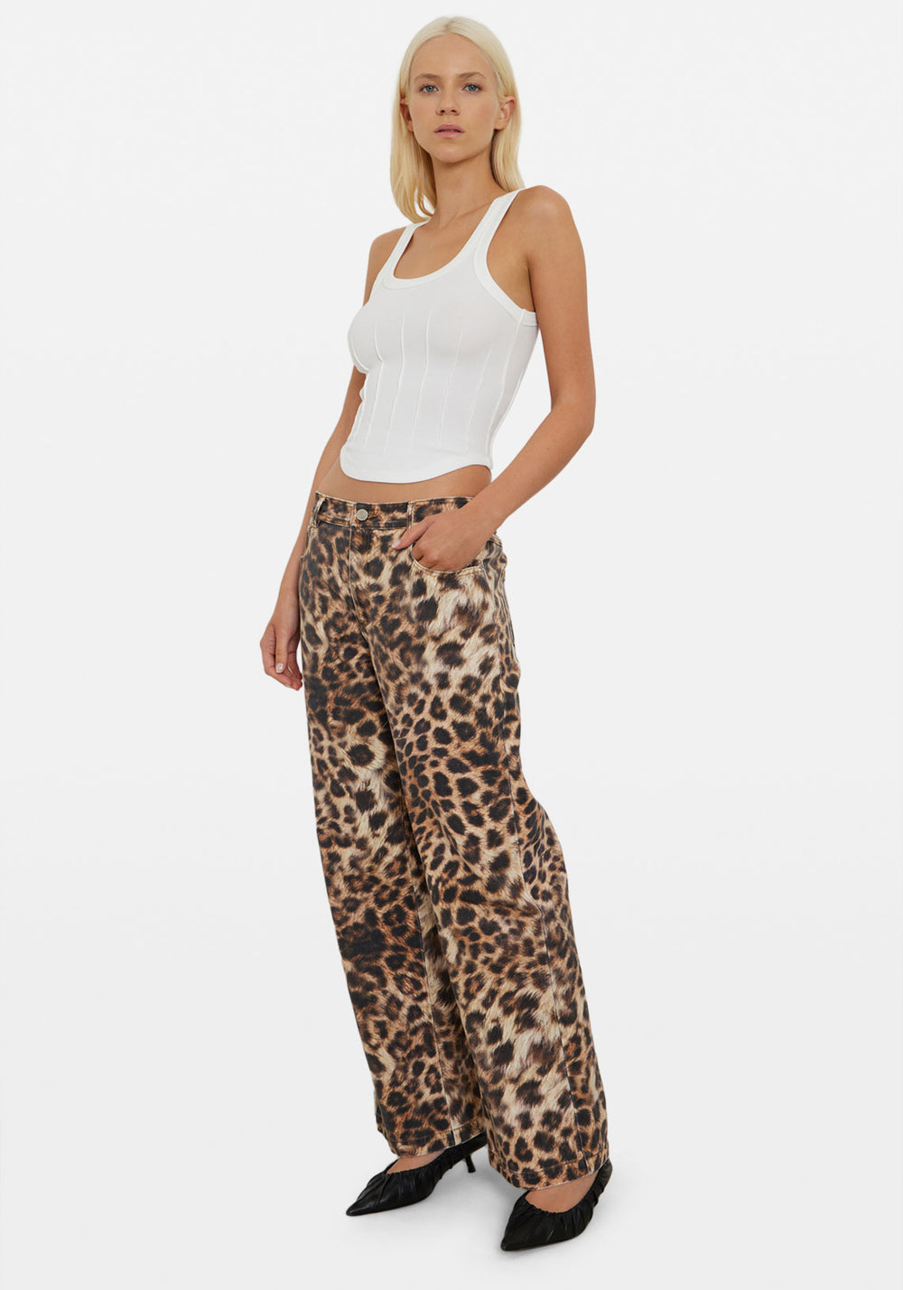 Pre-Order | MEOW LOW RISE JEAN LEOPARD