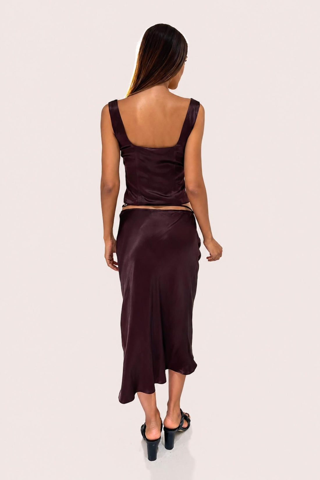 Chosen by Tuchuzy Satin Bodice Coffee