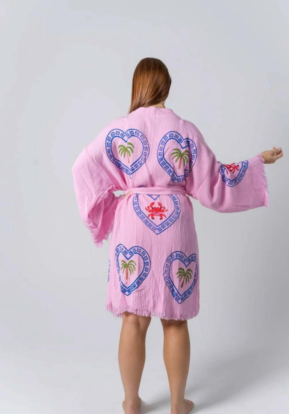 MIDI ROBE ORCHID BLOOM/PALM/CRAB