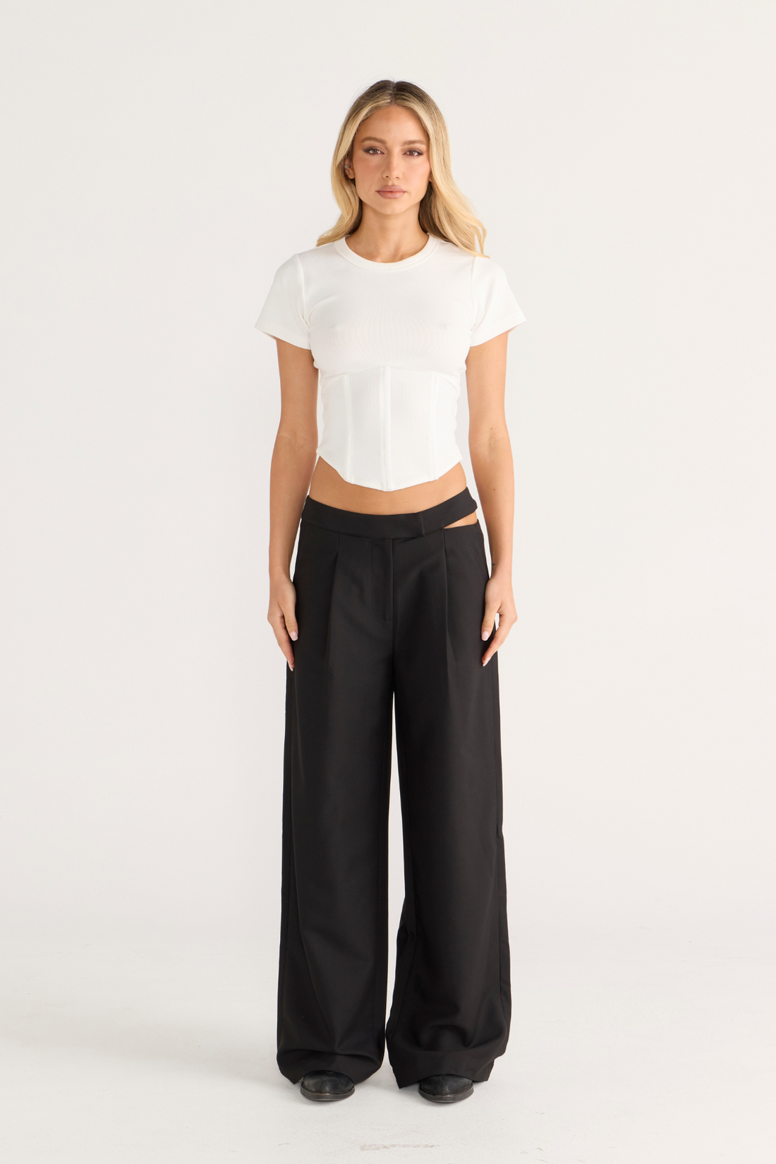 Classic Corset Tee White