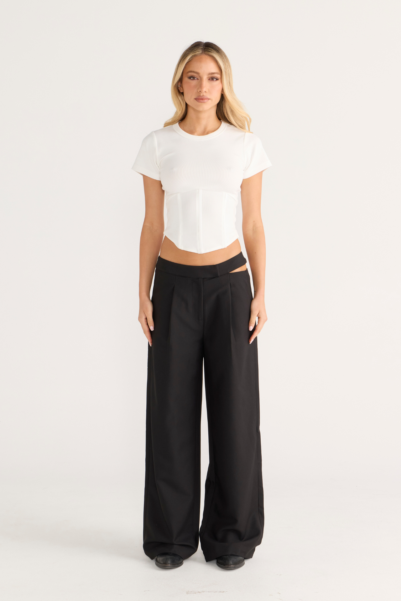 Classic Corset Tee White