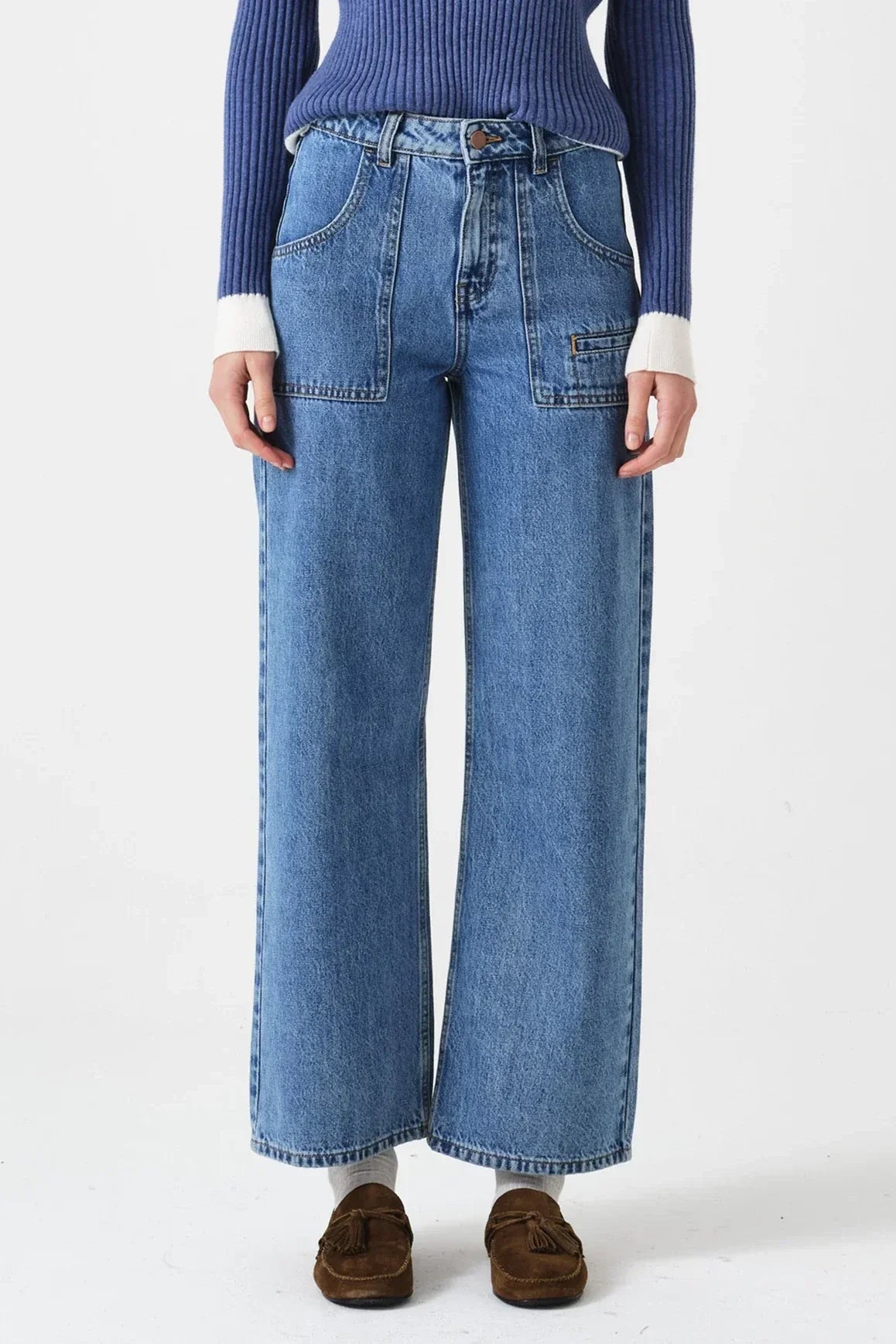 Seventy + Mochi Eden Cropped Jean In Newport
