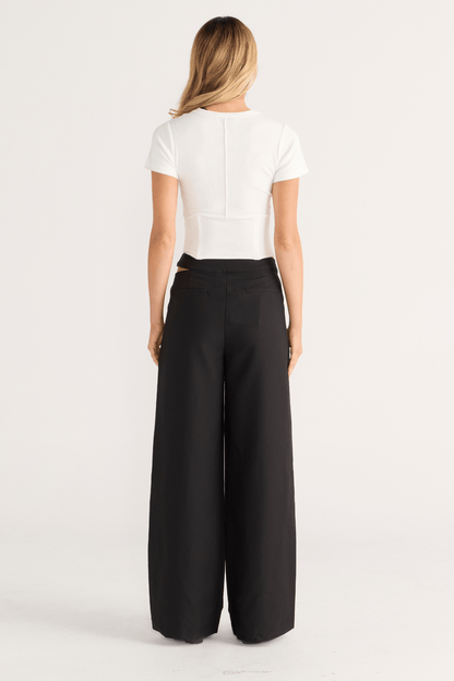Emma Cut Out Pants Black