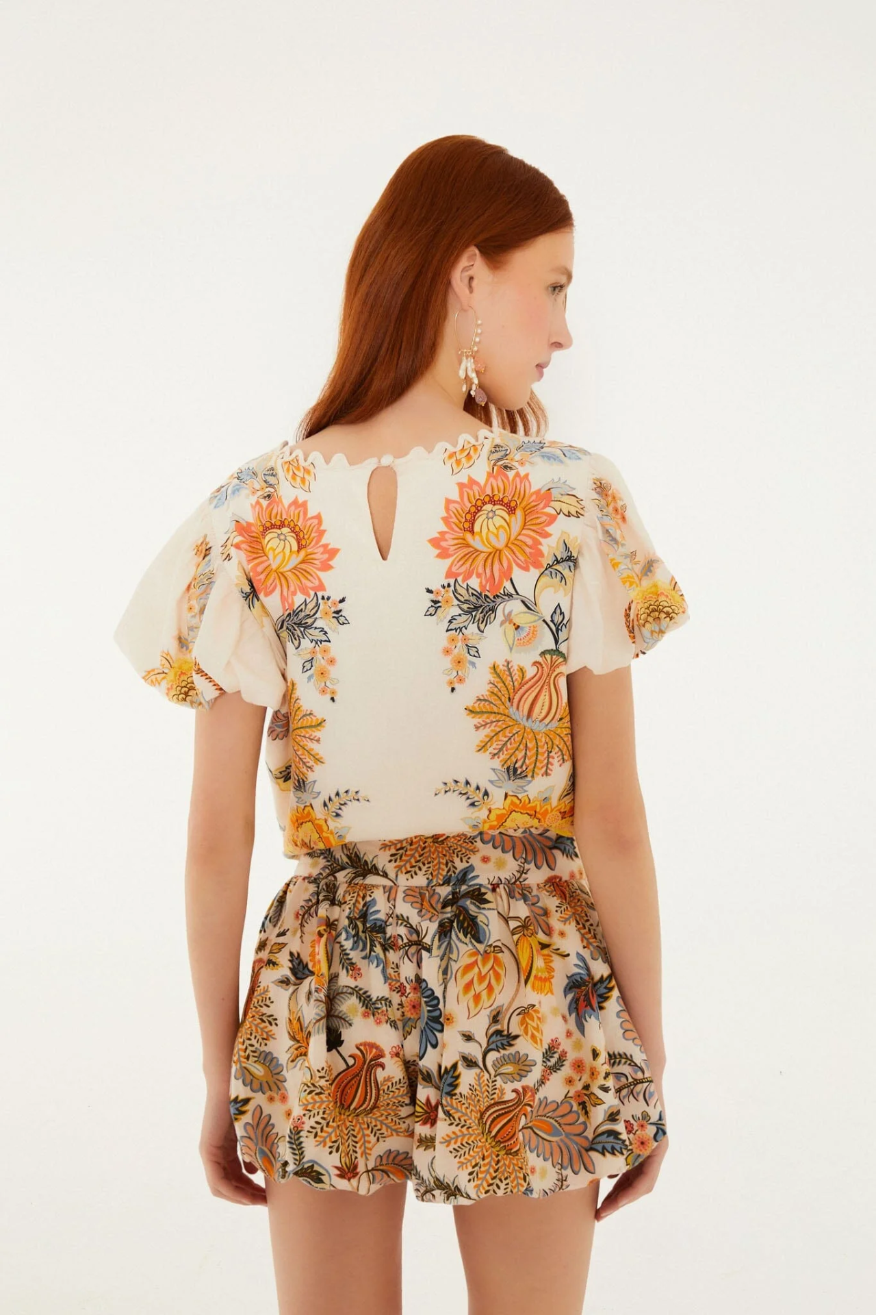 Farm Rio Ligia Shorts Off White