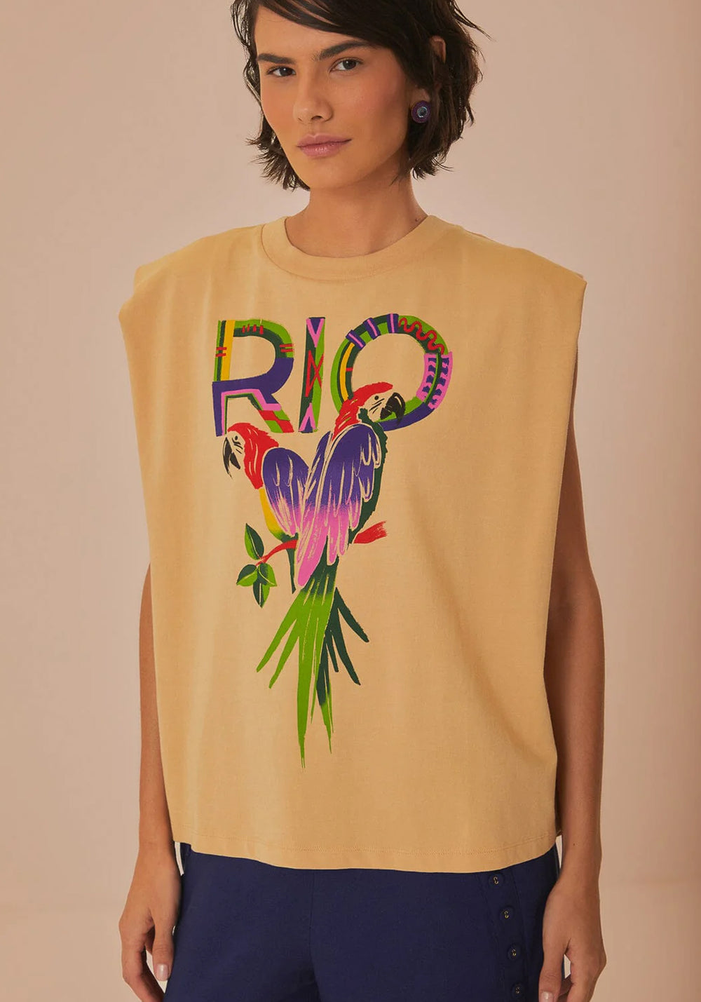 RIO SHOULDER PADS MUSCLE TEE