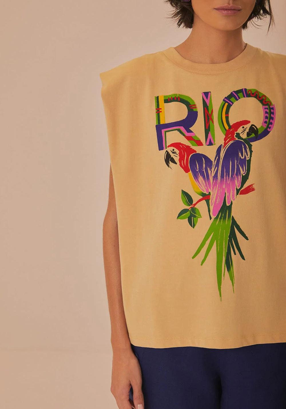 RIO SHOULDER PADS MUSCLE TEE