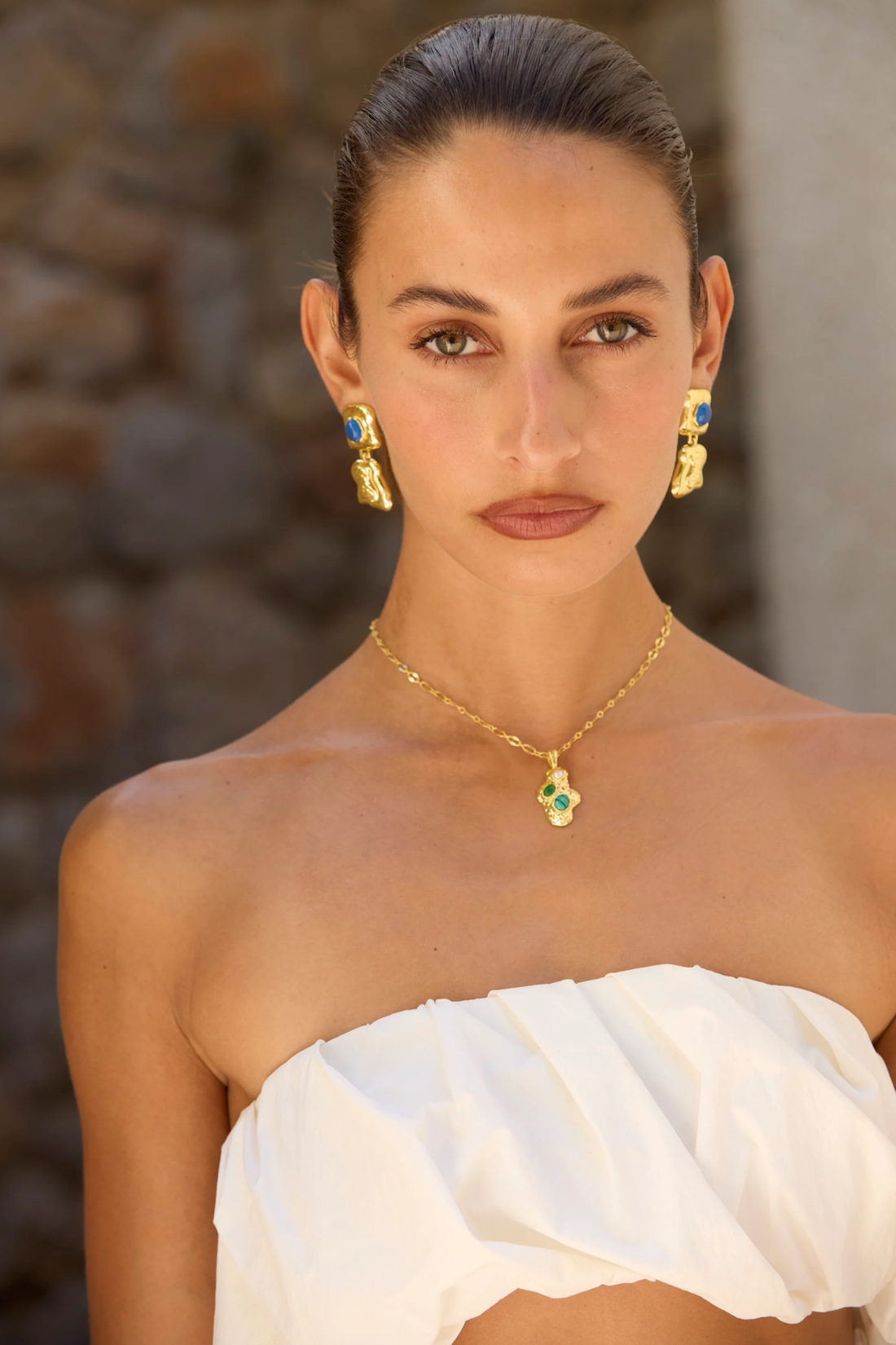 Mountain &amp; Moon Federica Necklace Gold