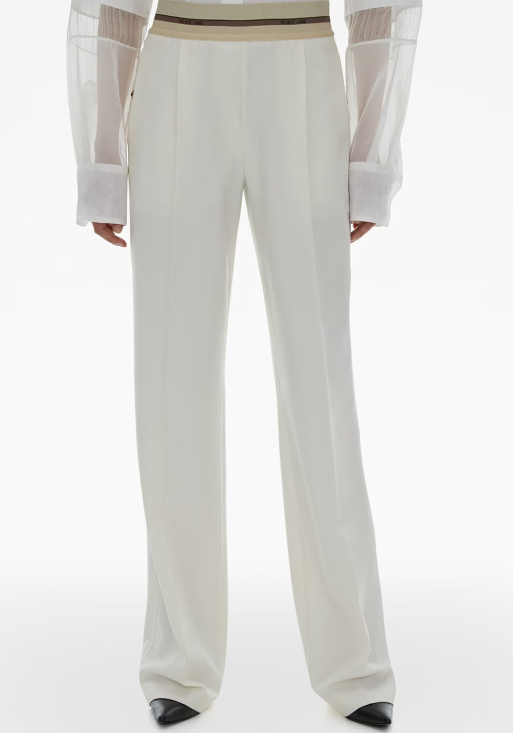 PULL ON SUIT PANT STRIPE IVORY