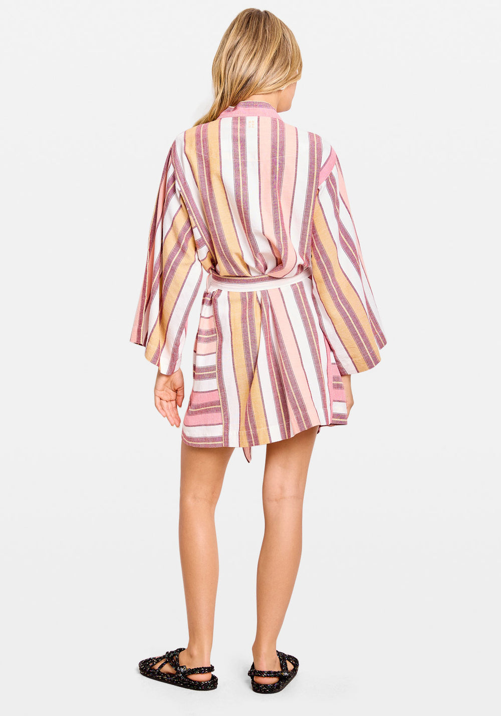 ARIANE ROBE CORAL FEZ STRIPE