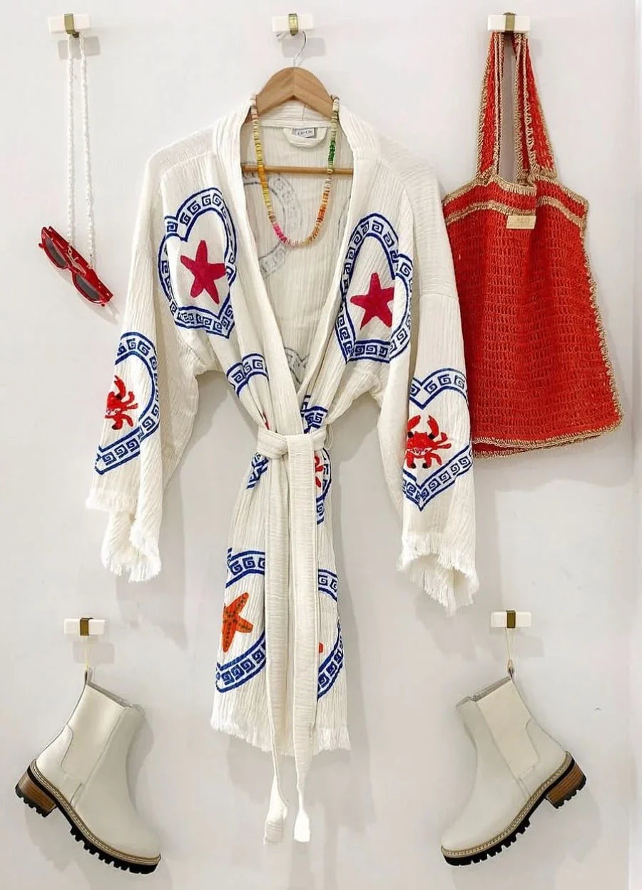 Natural Midi Robe Crab / Sea Star