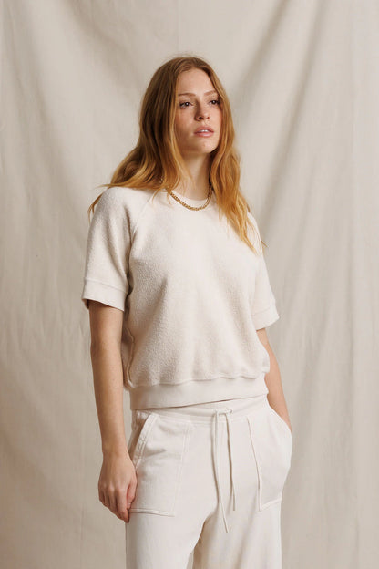 Perfectwhitetee Kennedy Core Fleece Short Sleeve Sugar