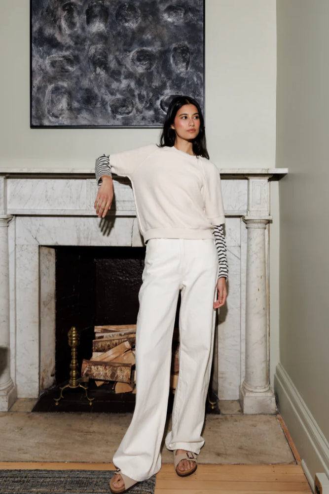 Perfectwhitetee Kennedy Core Fleece Short Sleeve Sugar