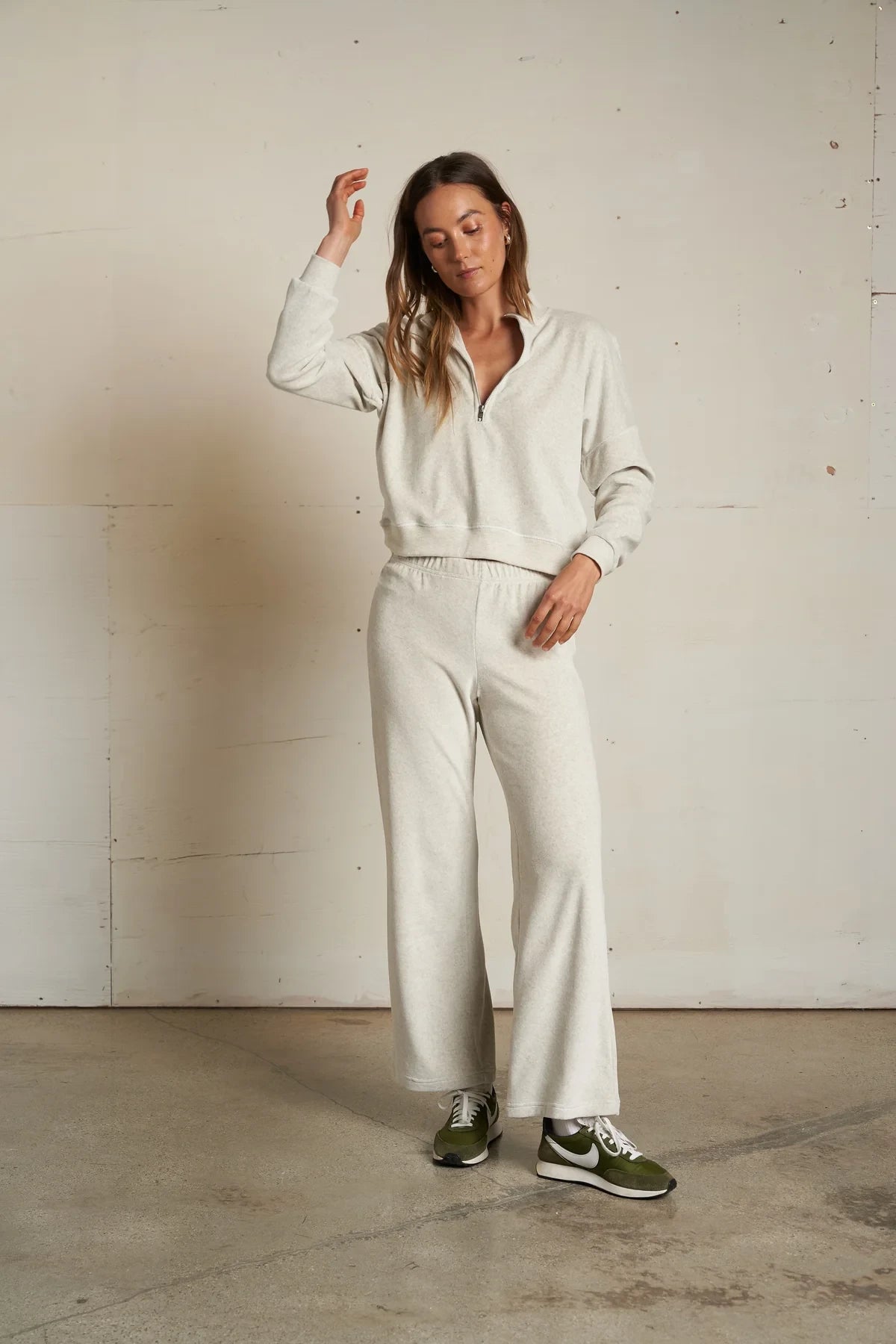 Kiva Velour 3/4 Zip Sweatshirt