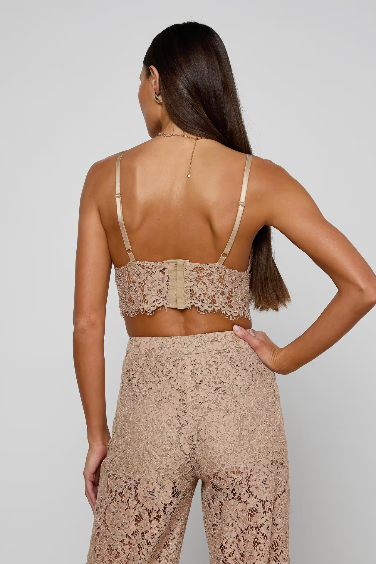 Aislin Lace Bralette Top Cappuccino
