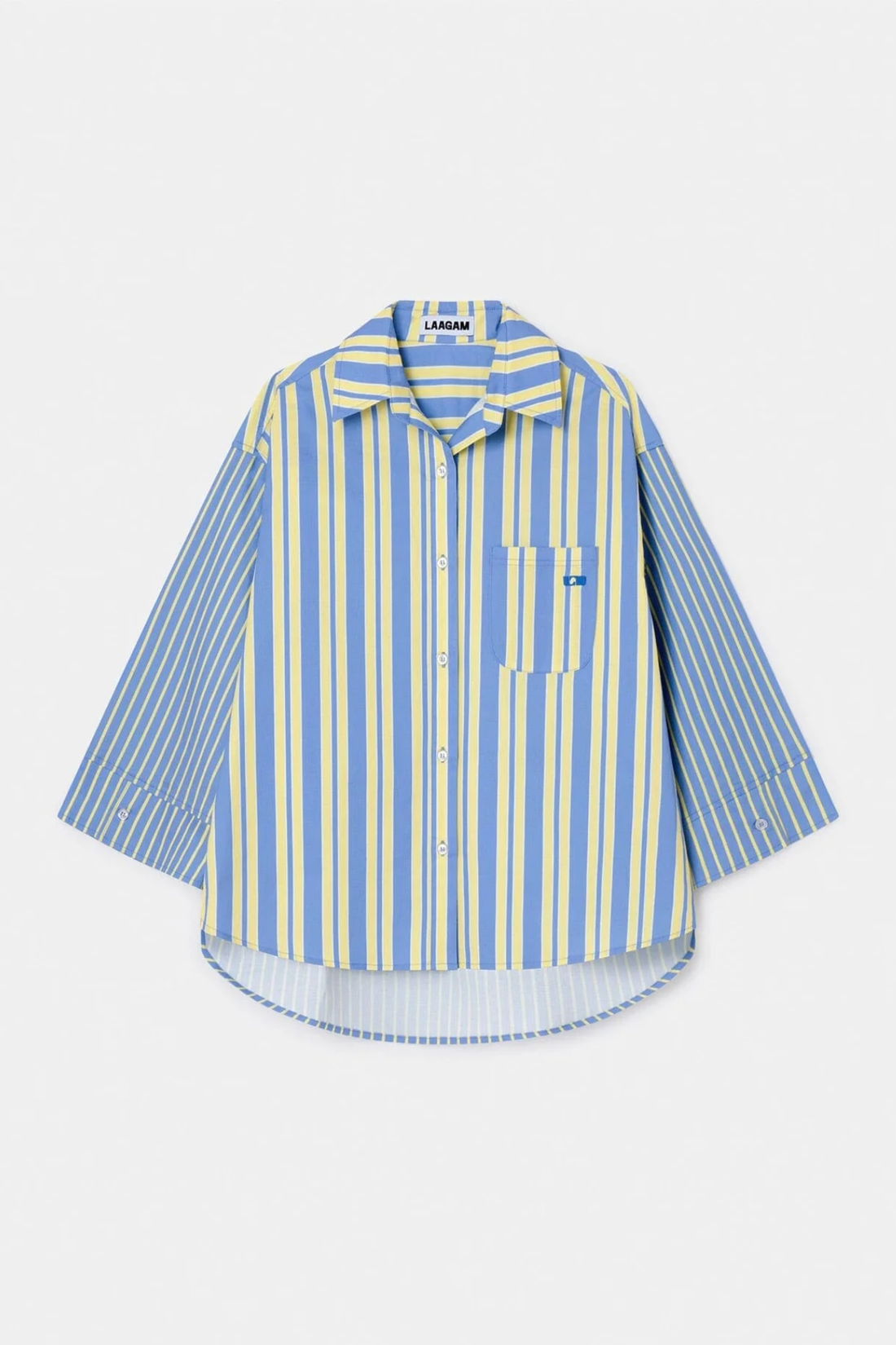 Laagam Caos Blue Poplin Shirt Blue