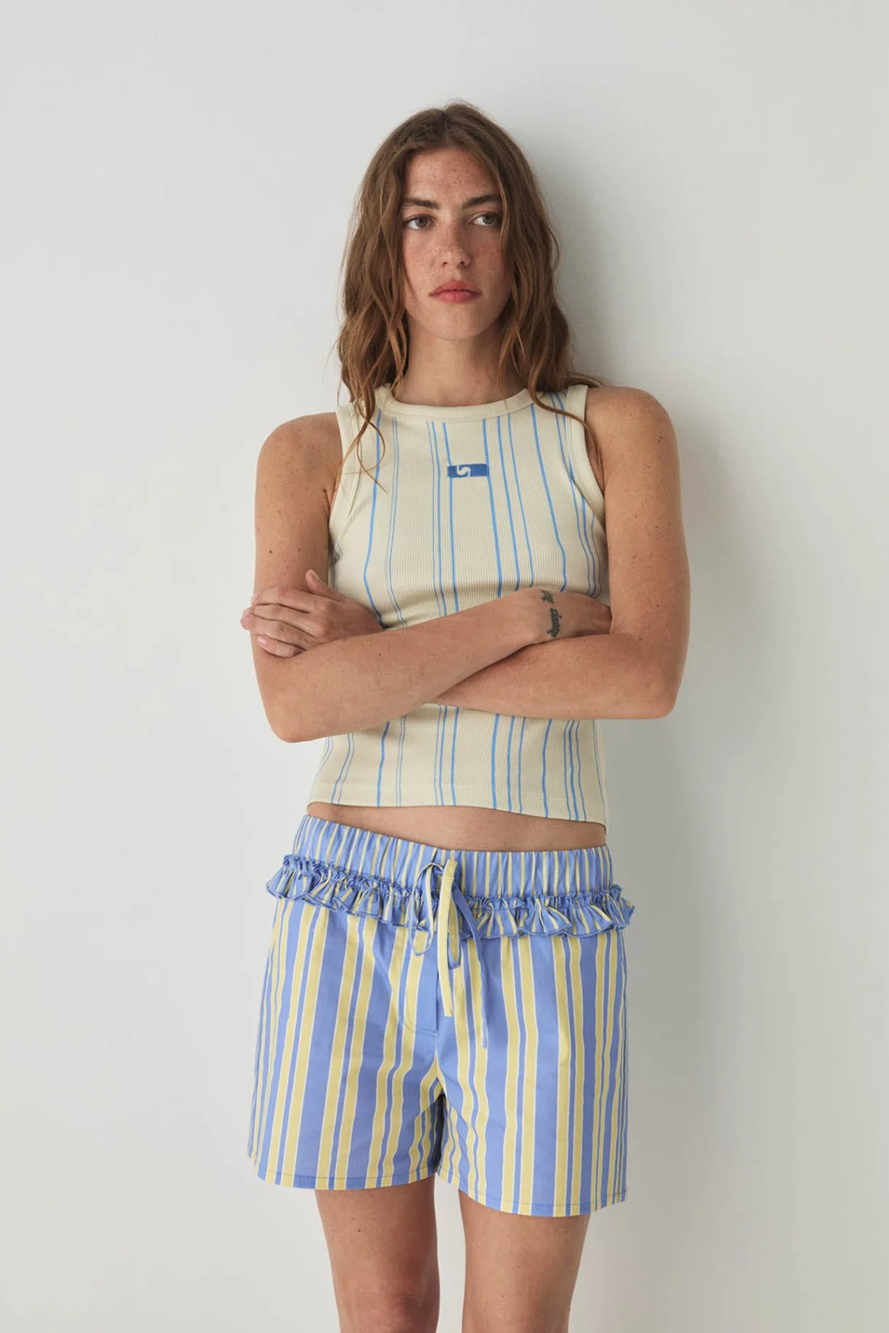 Laagam Caos Blue Poplin Boxer Pants Blue