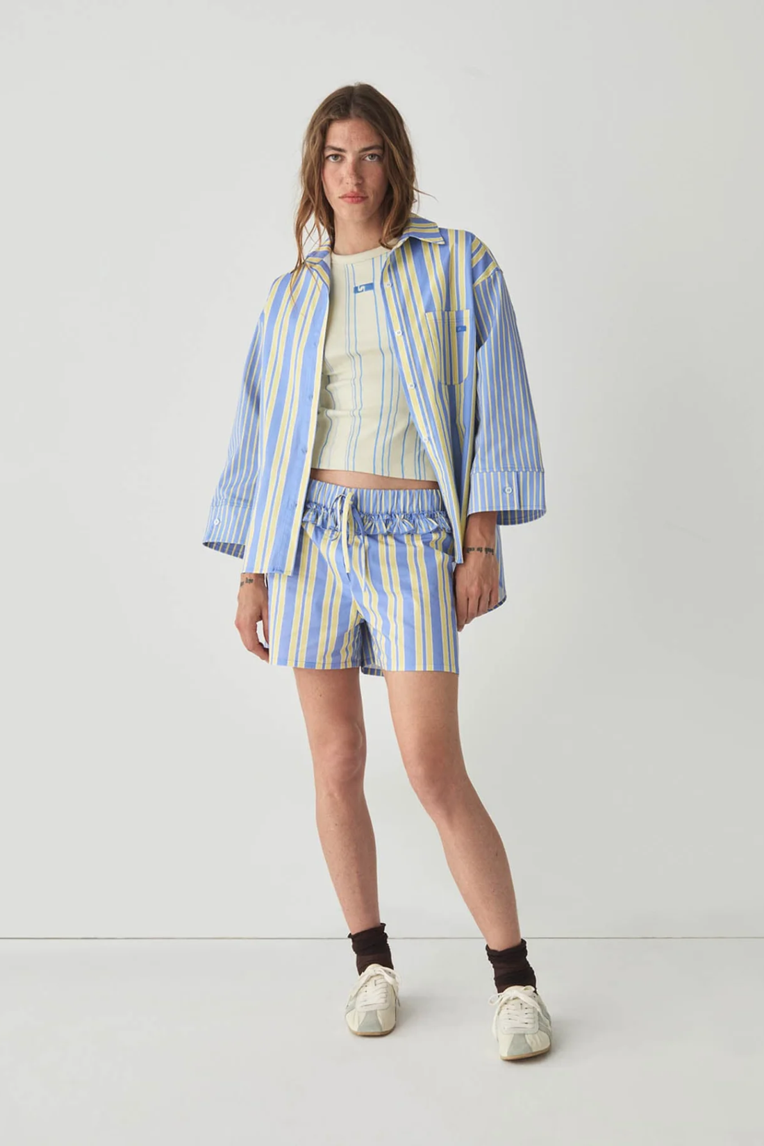 Laagam Caos Blue Poplin Shirt Blue